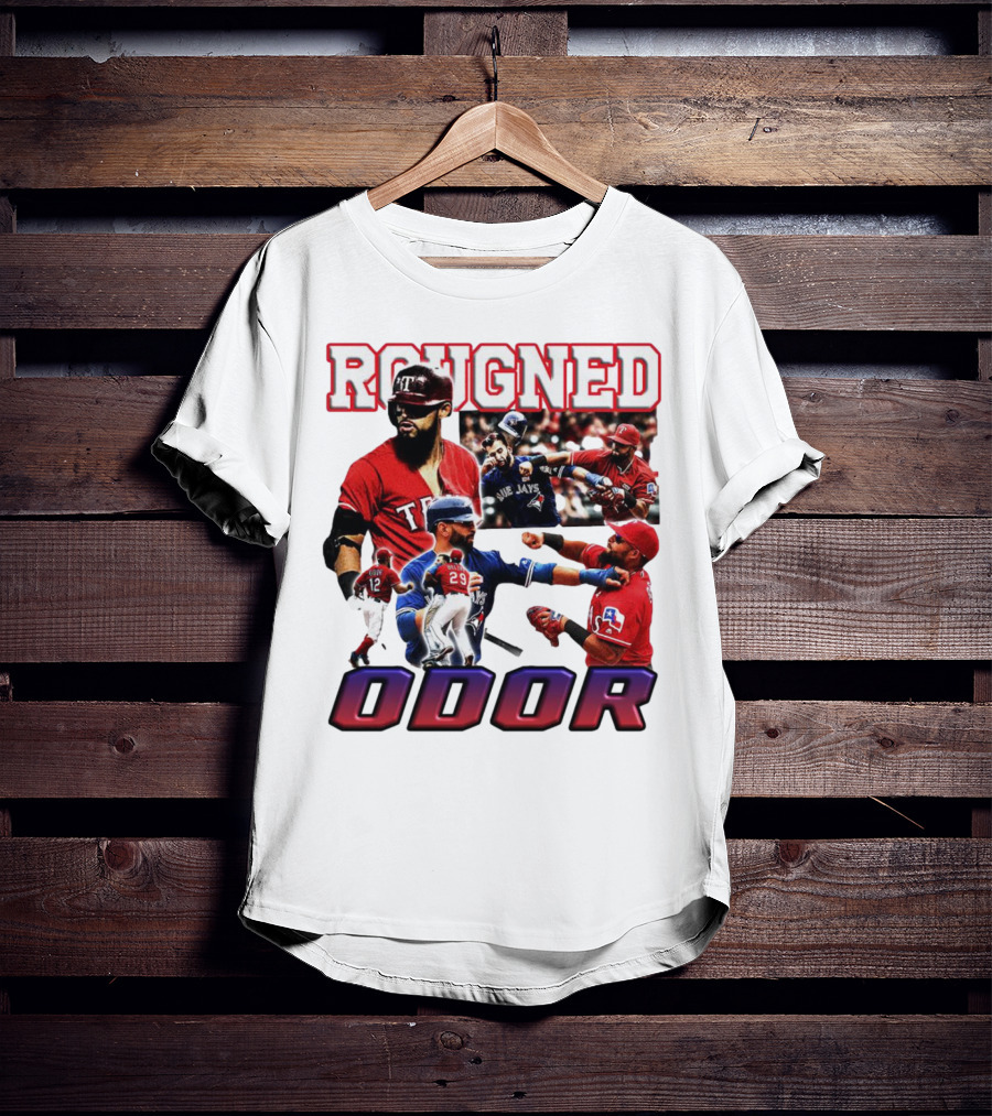 Rougned Odor Texas Blue Jays Brawl Action T-Shirt