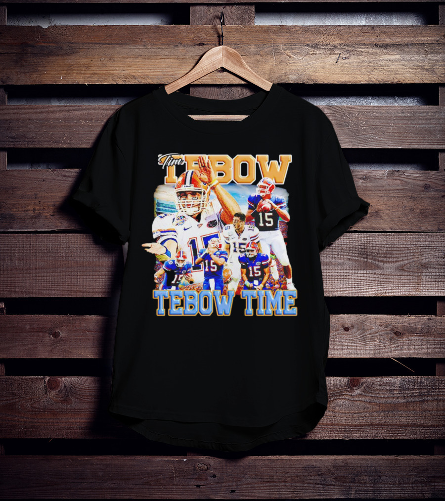 Tim Tebow Florida Gators Football Tebow Time 15 Quarterback Legend T-Shirt