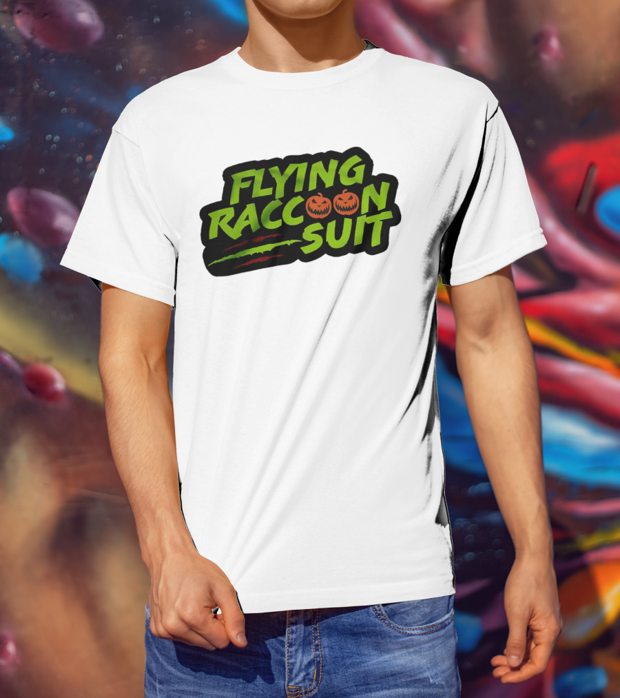 Flying Raccoon Suit This Is Skaloween Jack-O'-Lantern Claw Marks T-Shirt