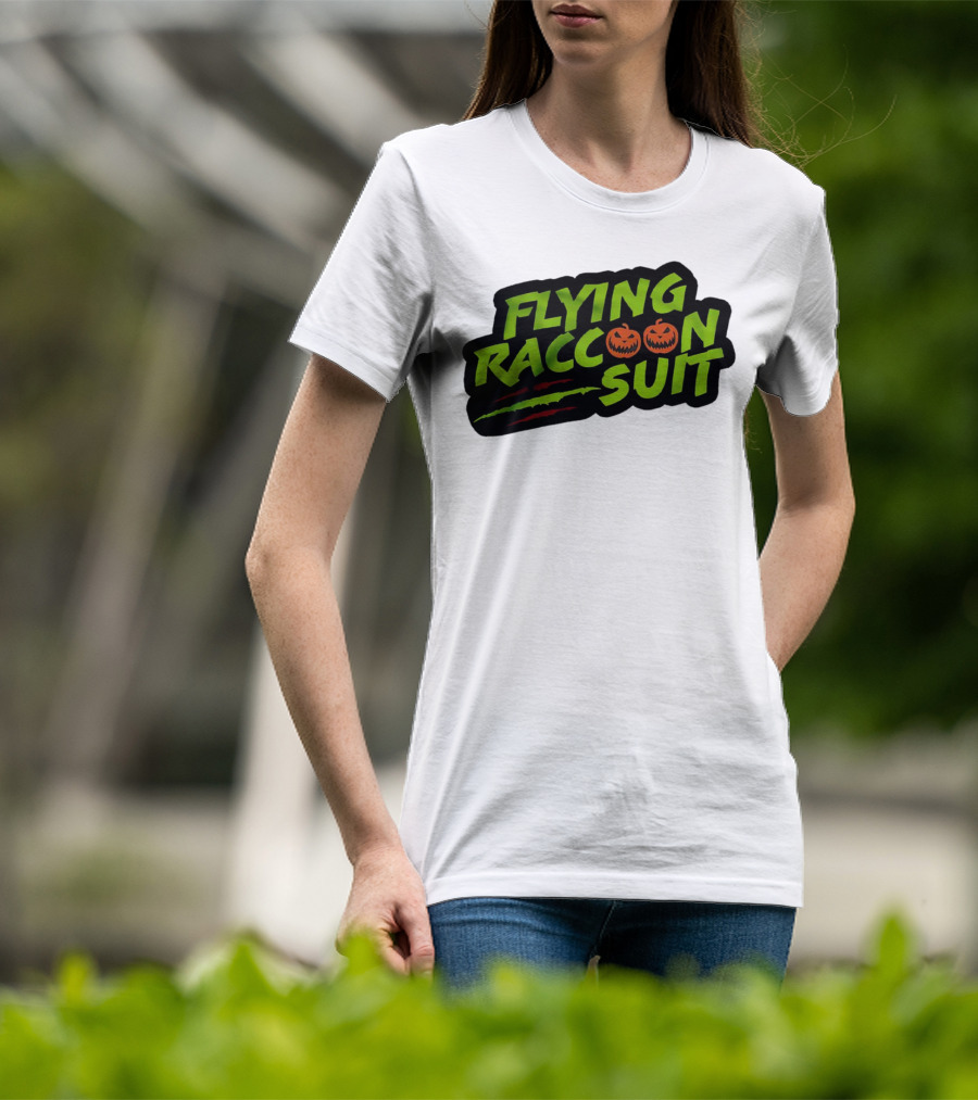 Flying Raccoon Suit This Is Skaloween Jack-O'-Lantern Claw Marks T-Shirt