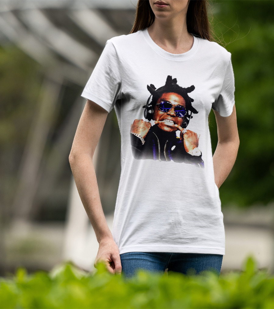 Kodak Black Rapper With Blue Sunglasses Grills And Jewelry T-Shirt