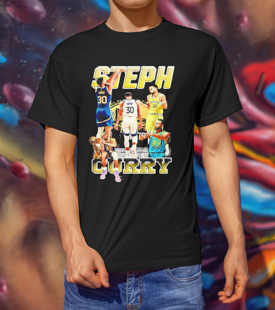 Steph Curry Golden State Warriors NBA Champion Iconic Moments T-Shirt