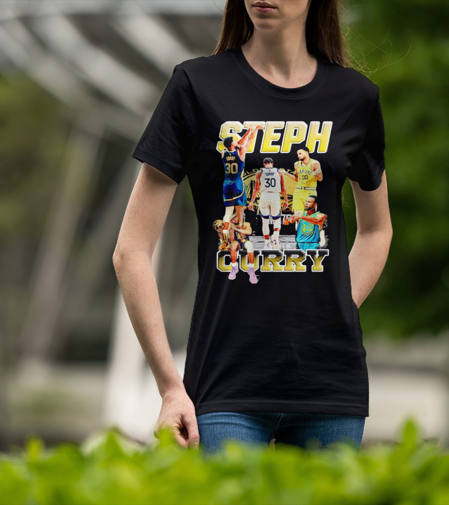 Steph Curry Golden State Warriors NBA Champion Iconic Moments T-Shirt
