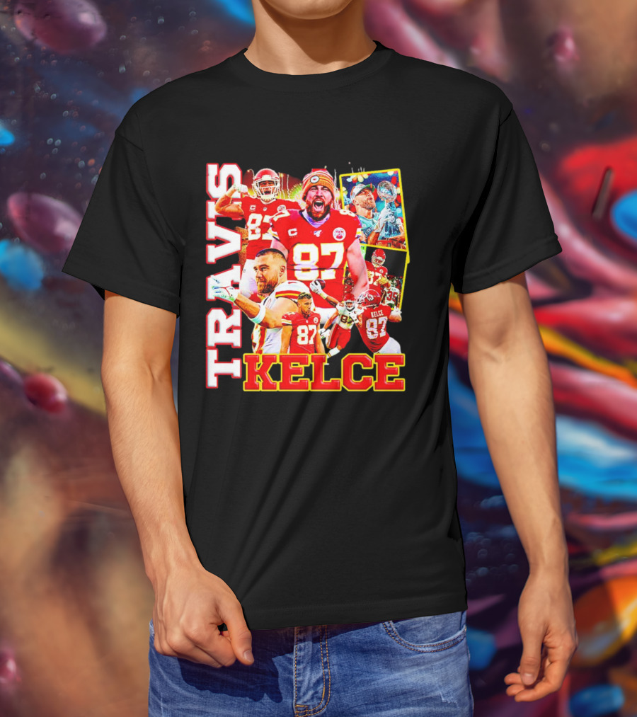 Travis Kelce Kansas City Chiefs 87 Football Champion T-Shirt