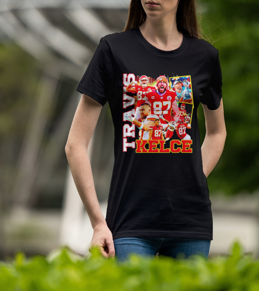Travis Kelce Kansas City Chiefs 87 Football Champion T-Shirt