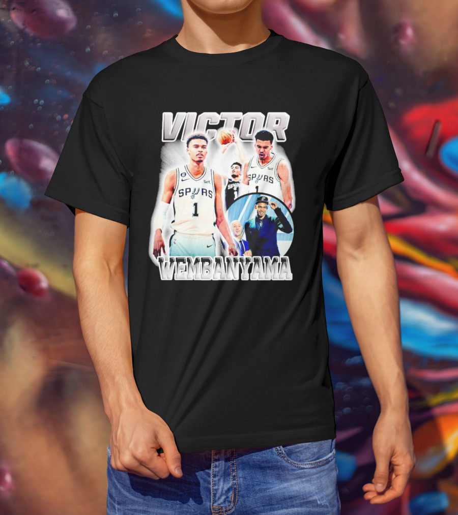 Victor Wembanyama Spurs Basketball Player NBA Draft Highlight T-Shirt