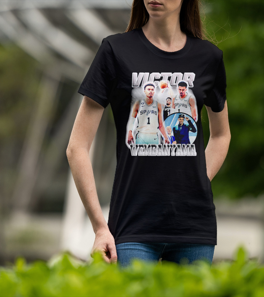Victor Wembanyama Spurs Basketball Player NBA Draft Highlight T-Shirt