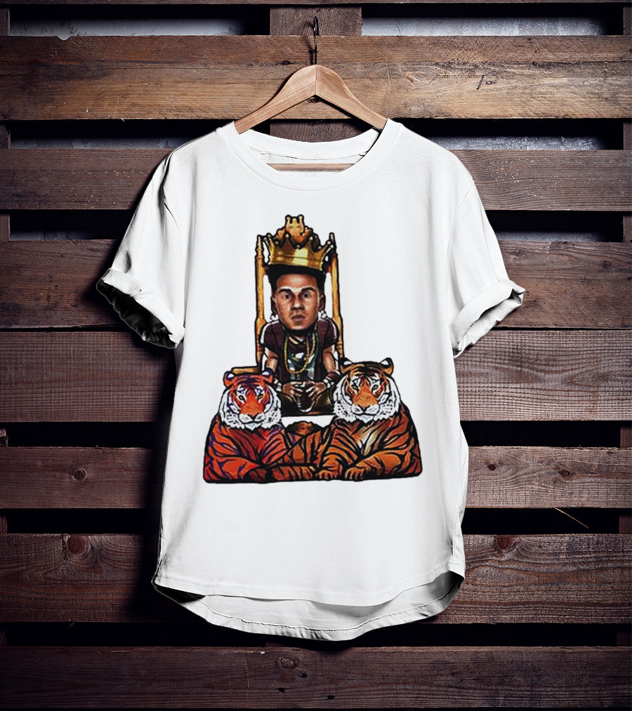Jordan Travis Tigers King Florida State Seminoles Throne With Crown And Tigers T-Shirt