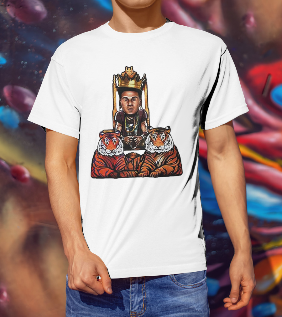 Jordan Travis Tigers King Florida State Seminoles Throne With Crown And Tigers T-Shirt