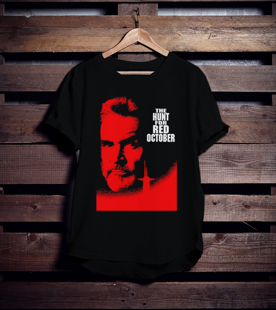 The Hunt For Red October Sean Connery Red Submarine Image T-Shirt