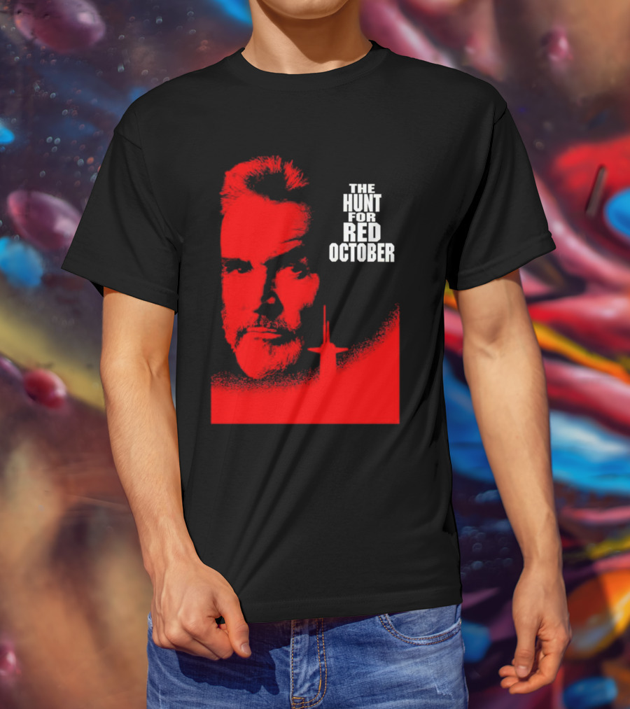 The Hunt For Red October Sean Connery Red Submarine Image T-Shirt