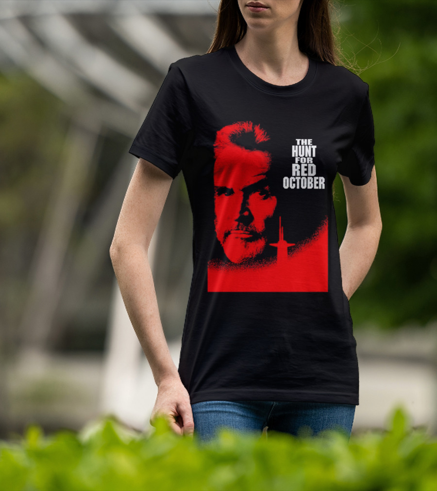 The Hunt For Red October Sean Connery Red Submarine Image T-Shirt