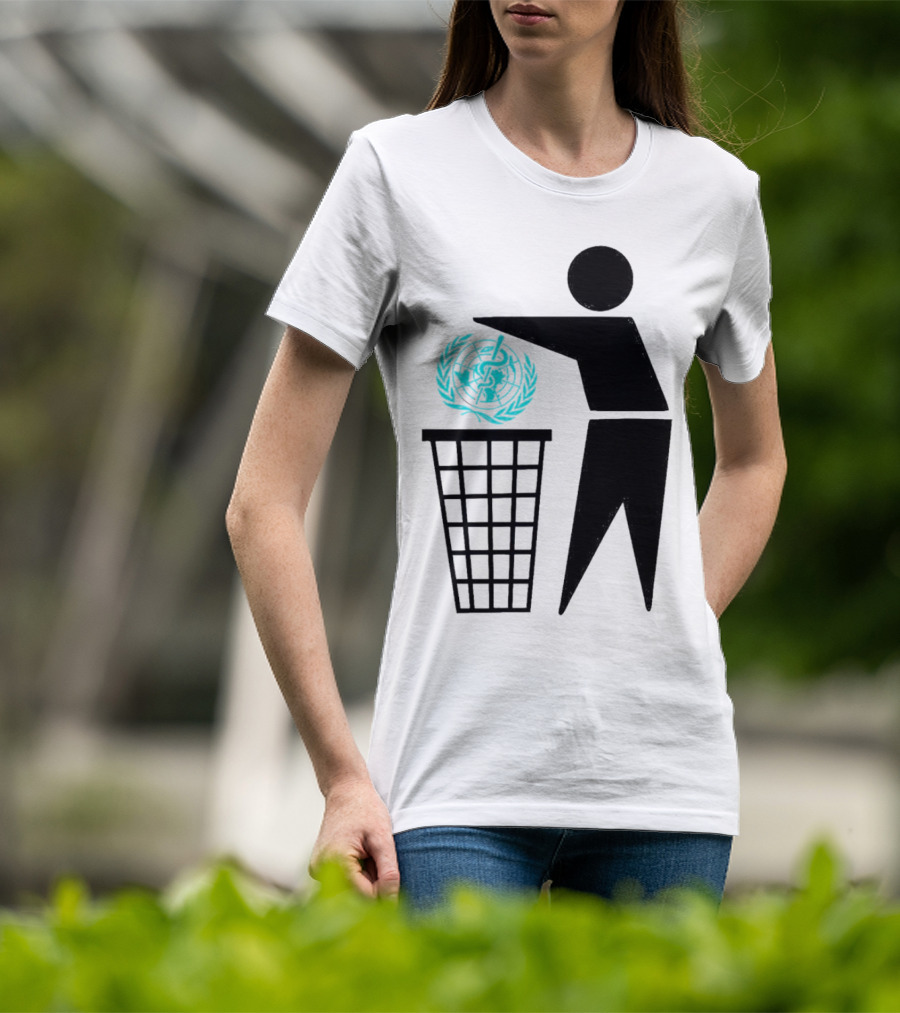 Bin The WHO Emblem Discard Gesture T-Shirt