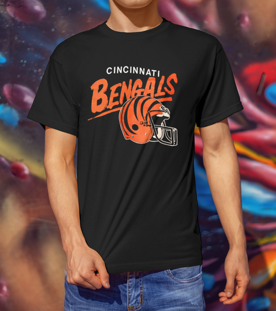 Cincinnati Bengals Football Team Helmet T-Shirt