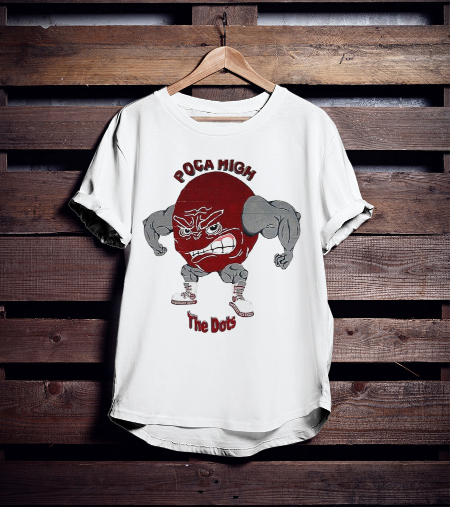 POCA HIGH The Dots Mascot With Muscular Arms And Sneakers T-Shirt