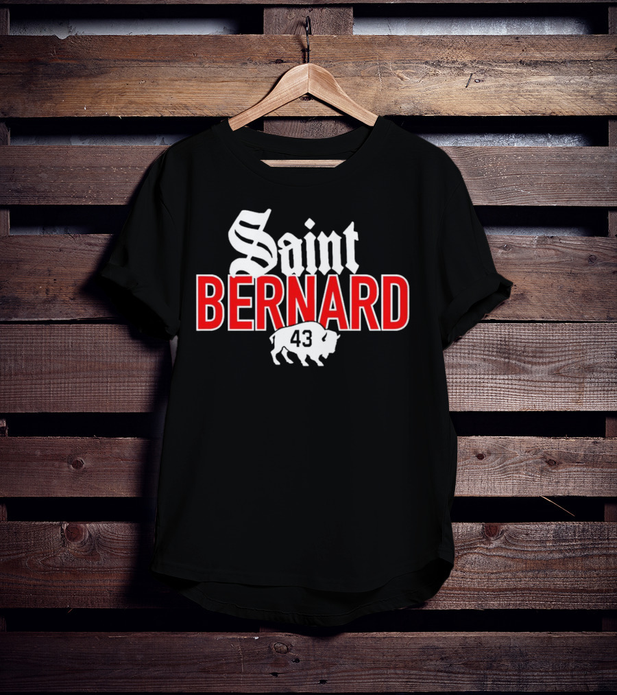 Saint Bernard 43 Buffalo Red White Iconic Sports T-Shirt