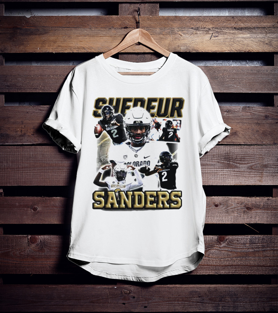 Shedeur Sanders Colorado Football Player Collage T-Shirt