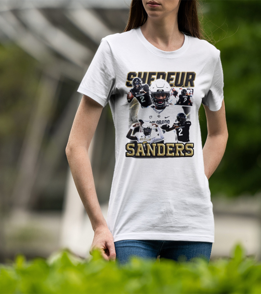 Shedeur Sanders Colorado Football Player Collage T-Shirt