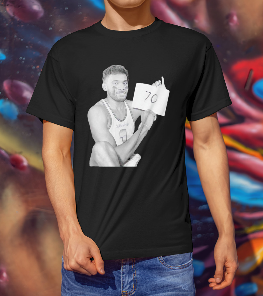 Dolphins Quarterback Tua Tagovailoa 70 Points Achievement T-Shirt