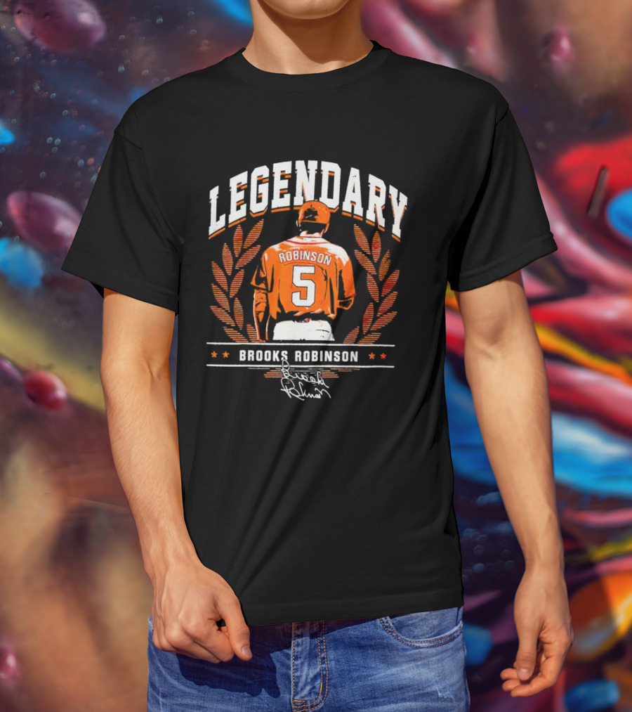Legendary Brooks Robinson 5 Baltimore Orioles Signature T-Shirt