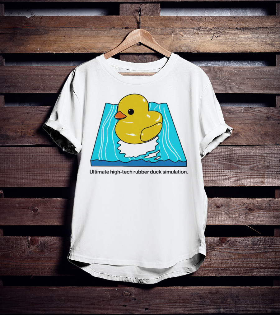 Ultimate High-Tech Rubber Duck Simulation Pool Platform T-Shirt