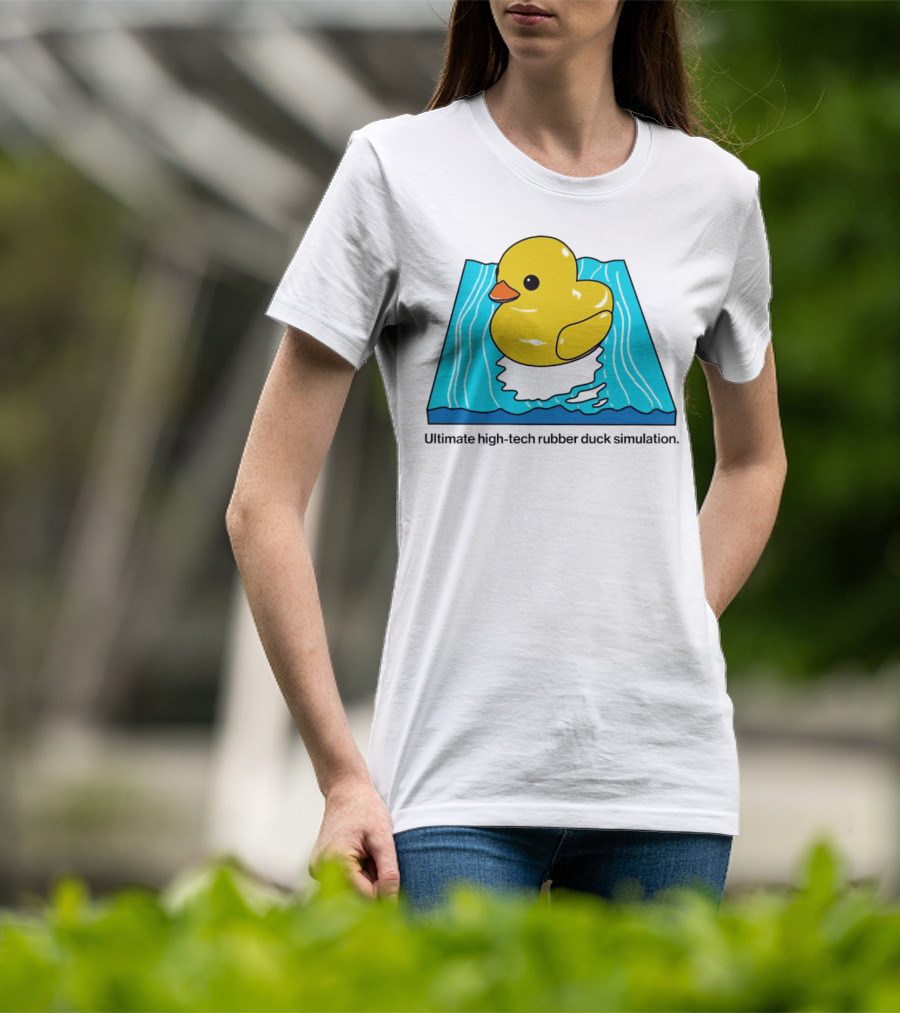 Ultimate High-Tech Rubber Duck Simulation Pool Platform T-Shirt