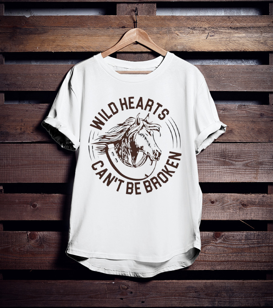 Wild Hearts Can't Be Broken Horse Freedom Spirit T-Shirt