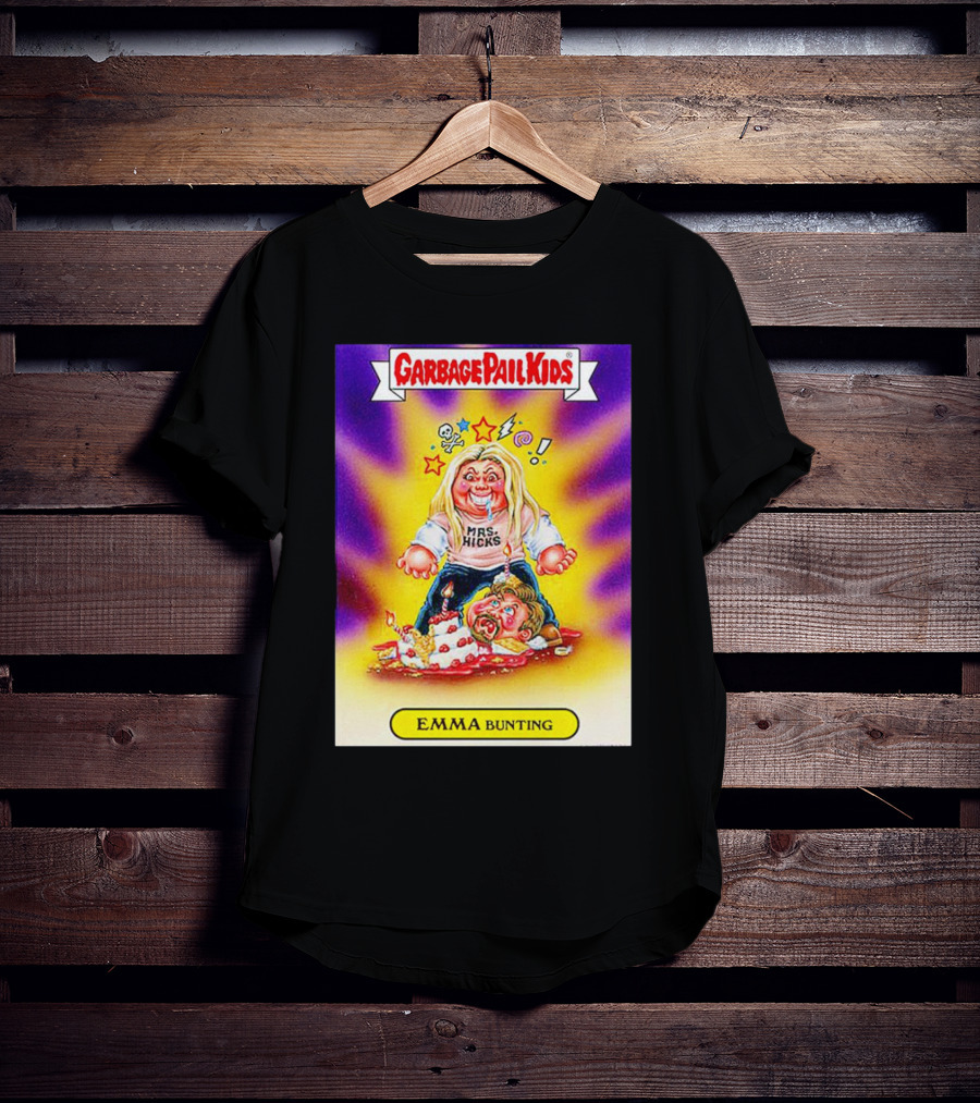 Garbage Pail Kids Emma Bunting Mrs. Hicks Caricature T-Shirt