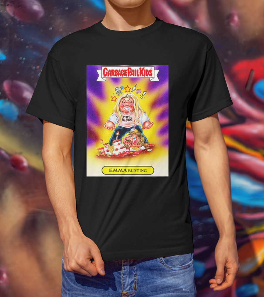 Garbage Pail Kids Emma Bunting Mrs. Hicks Caricature T-Shirt