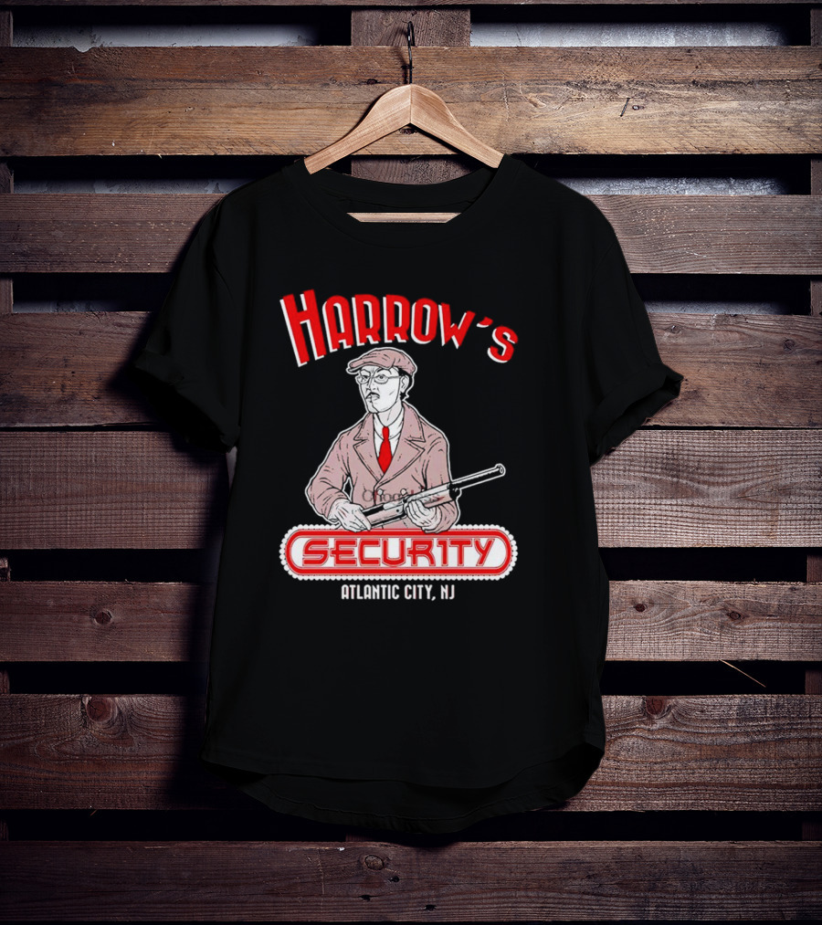 Harrow's Security Atlantic City NJ Vintage Style Gangster T-Shirt