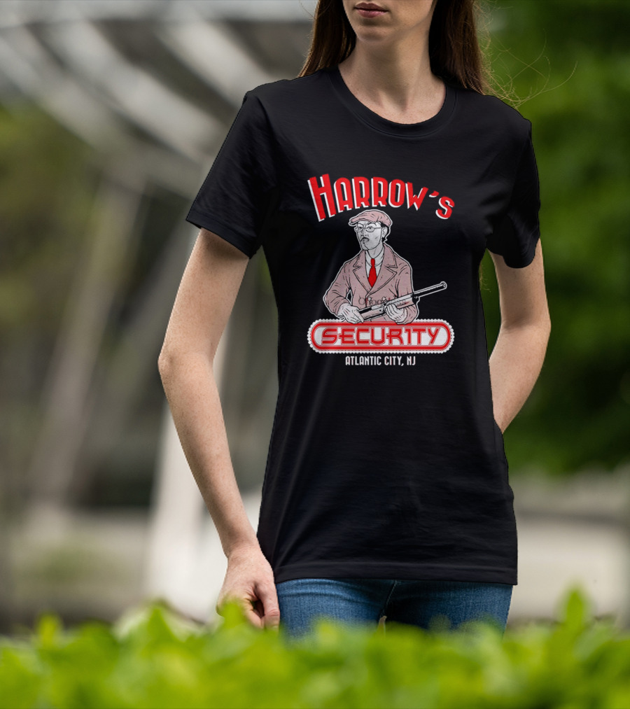 Harrow's Security Atlantic City NJ Vintage Style Gangster T-Shirt