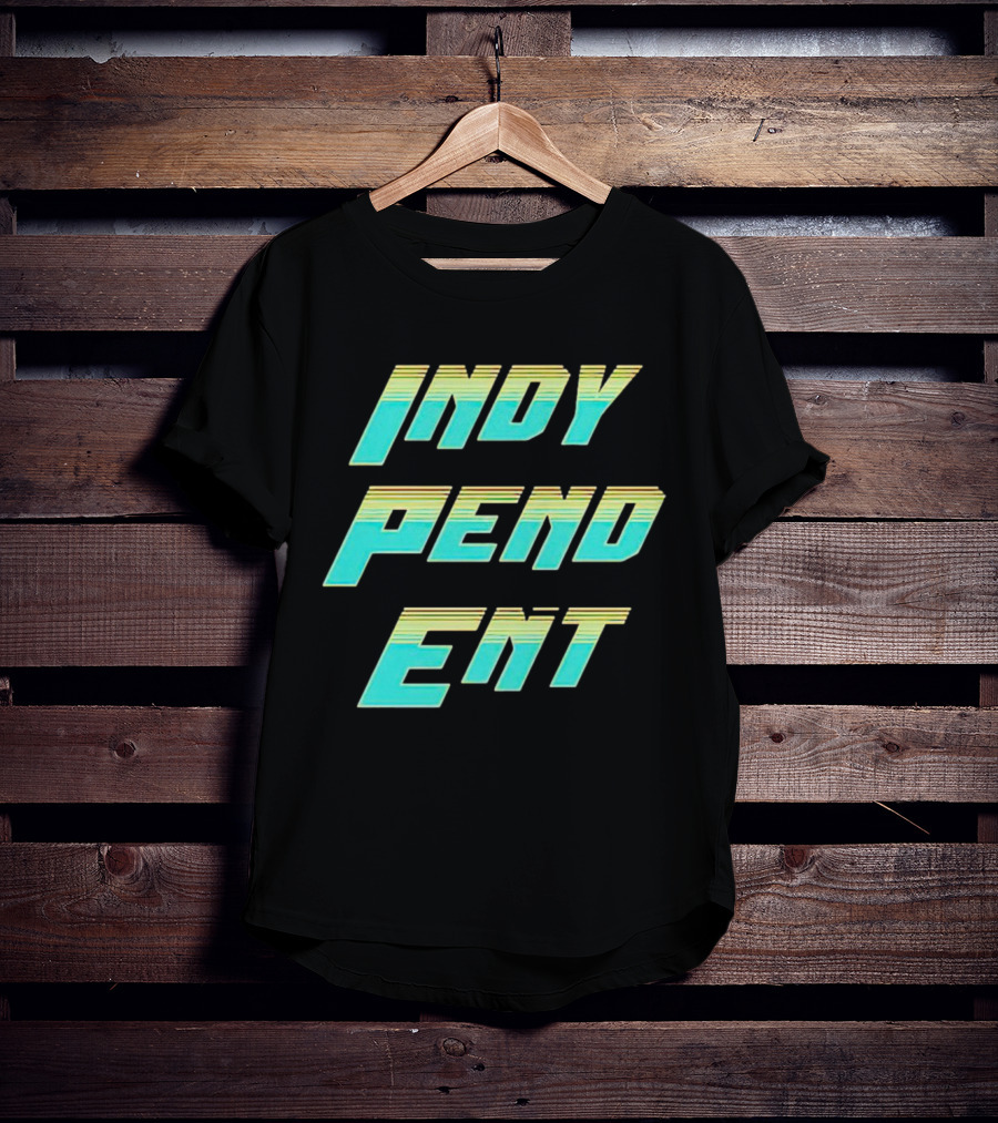 Indy Pend Ent Retro-style Text T-Shirt