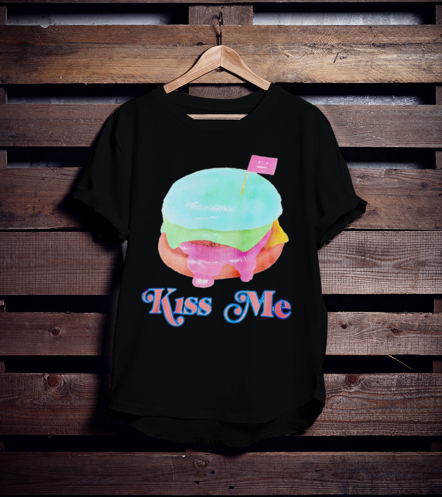 Kiss Me Pastel Burger Flag T-Shirt