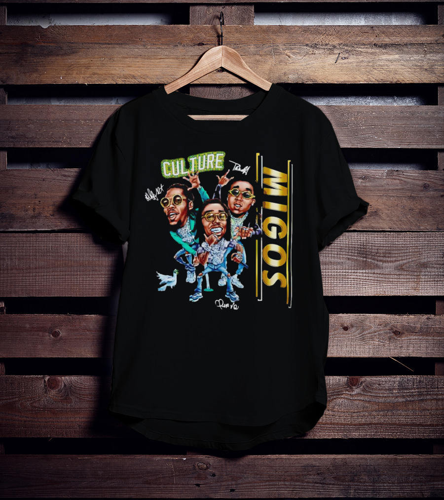 CULTURE Migos Offset Takeoff Quavo Caricature T-Shirt