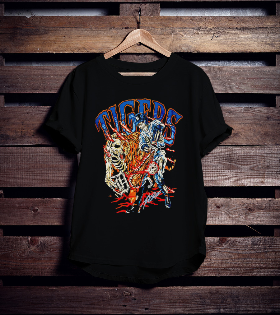 Tigers Miguel Cabrera Skeleton Signature T-Shirt