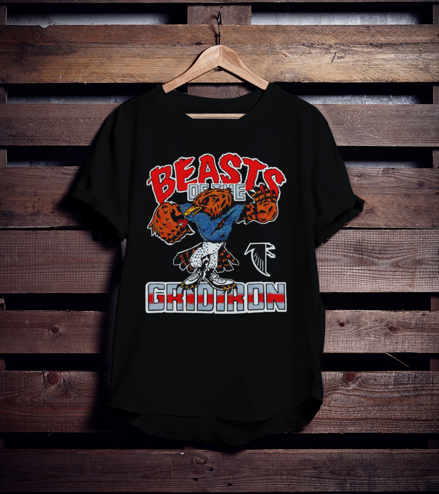 Beasts Of The Gridiron Atlanta Falcons Football Bird Mascot T-Shirt