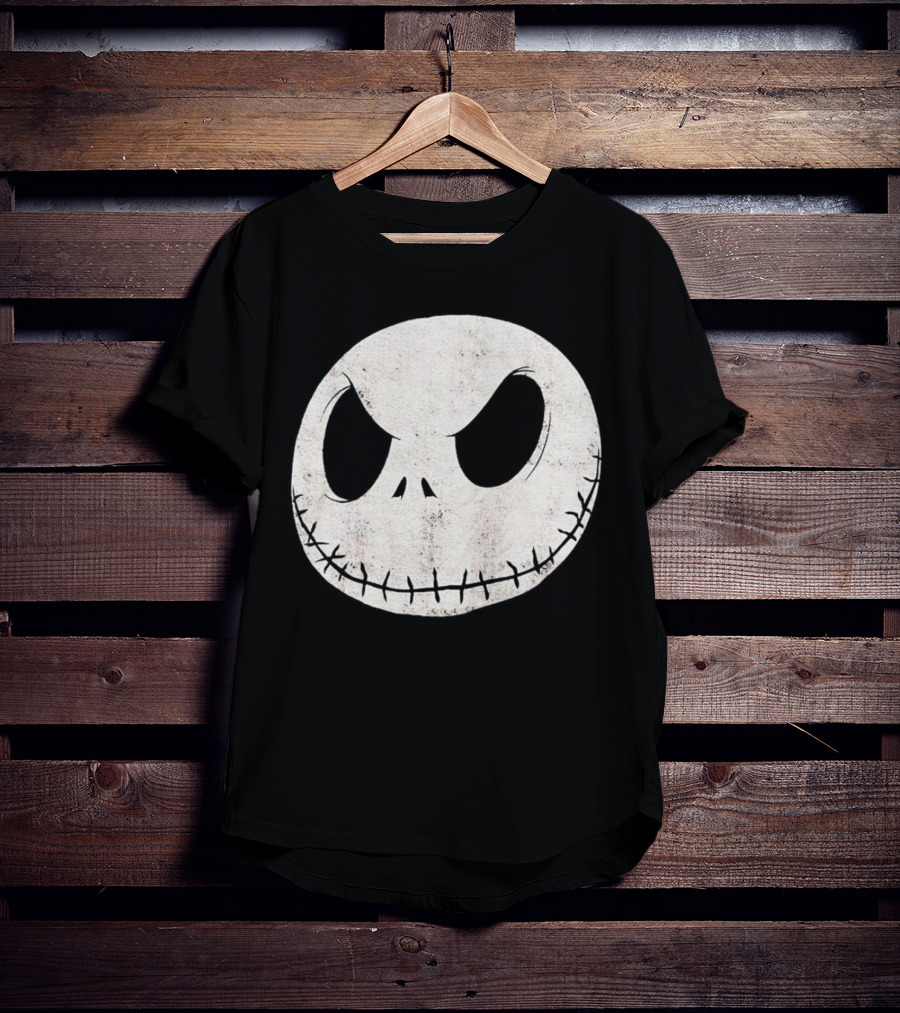 Disney Nightmare Before Christmas Jack Skellington Face Iconic Character T-Shirt