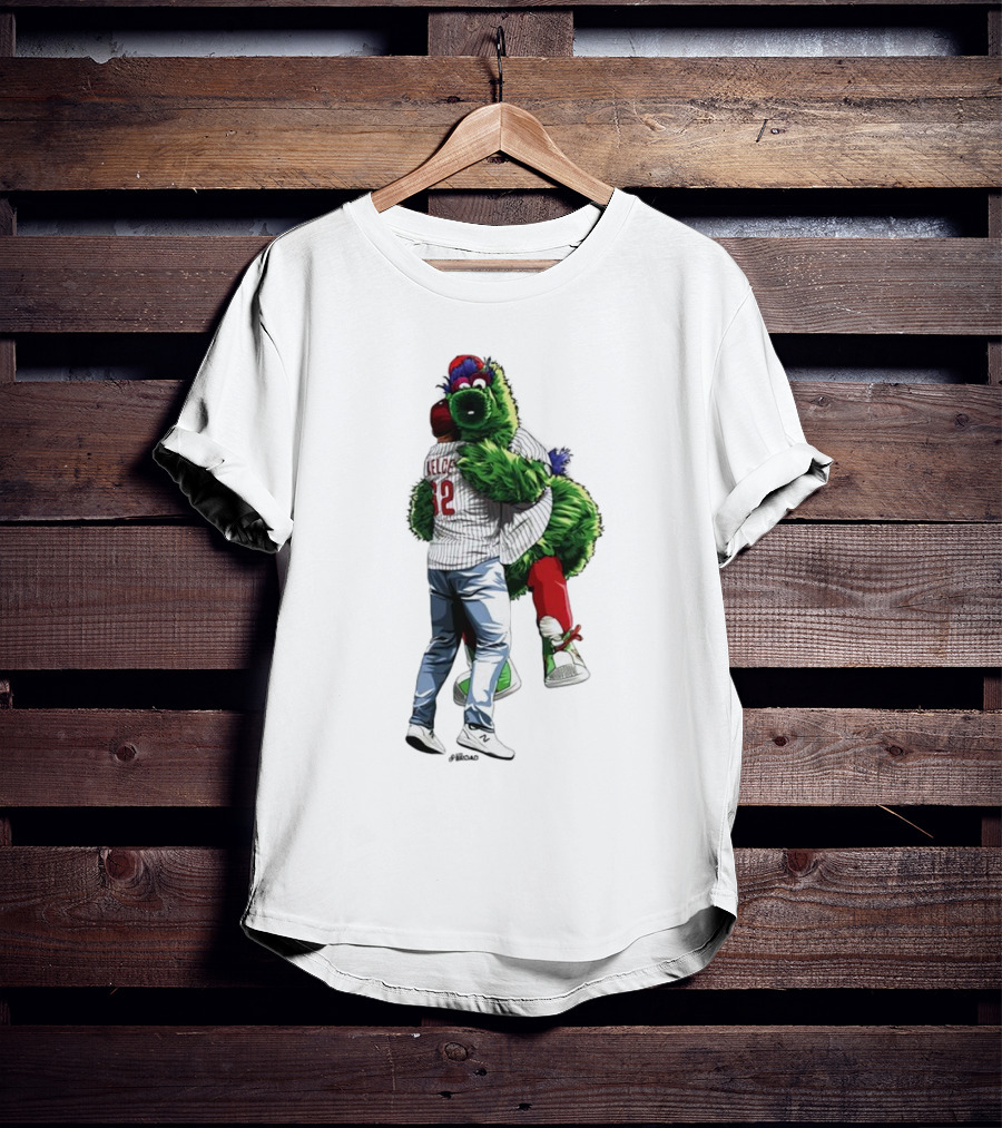 Jason Kelce Phillie Phanatic Hug Philadelphia Phillies T-Shirt