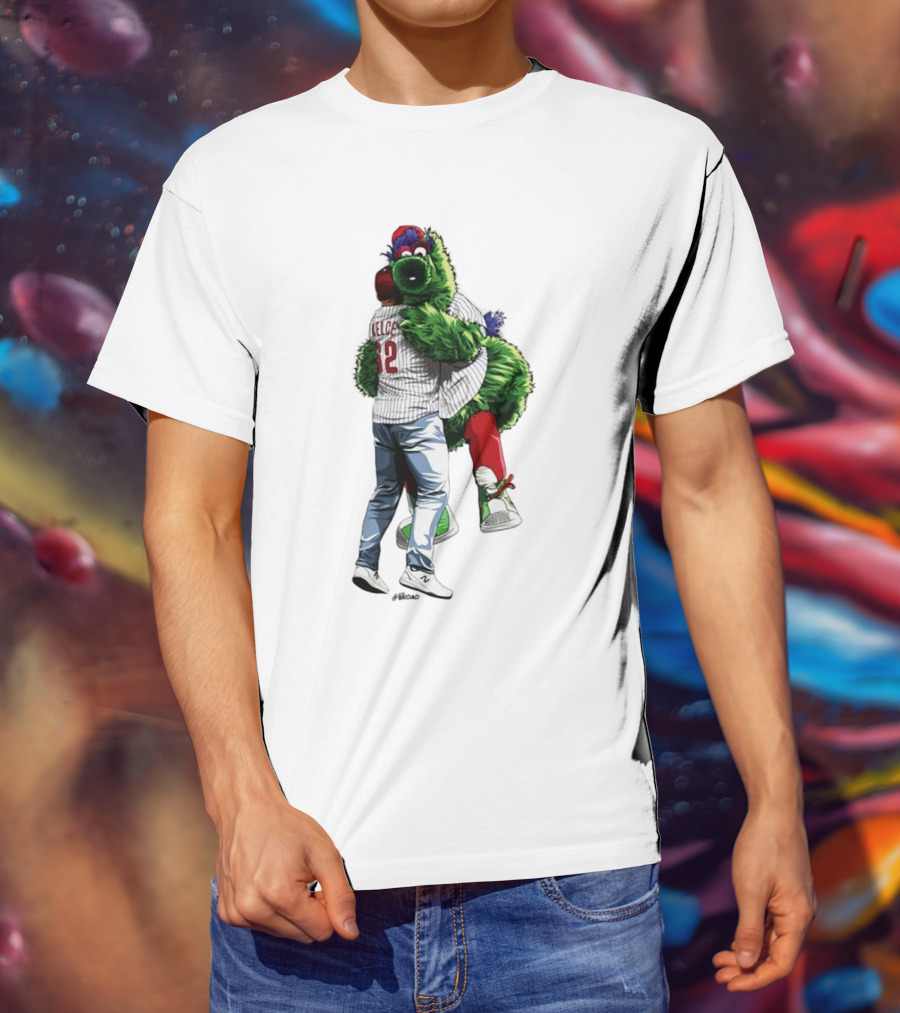 Jason Kelce Phillie Phanatic Hug Philadelphia Phillies T-Shirt