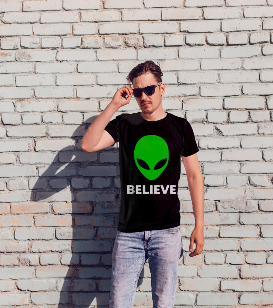 Believe Alien Green T-Shirt