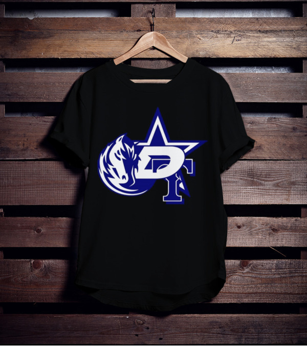 Dallas Cowboys Stars Mavericks Rangers Team Logos 4 Sports Collaboration T-Shirt