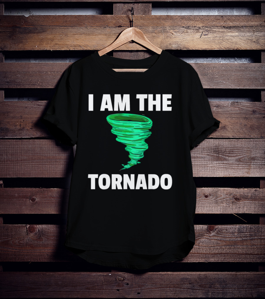 I AM THE TORNADO Green Spiral T-Shirt
