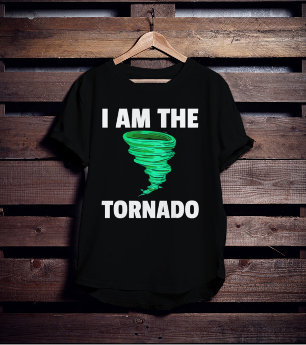 I AM THE TORNADO Green Spiral T-Shirt