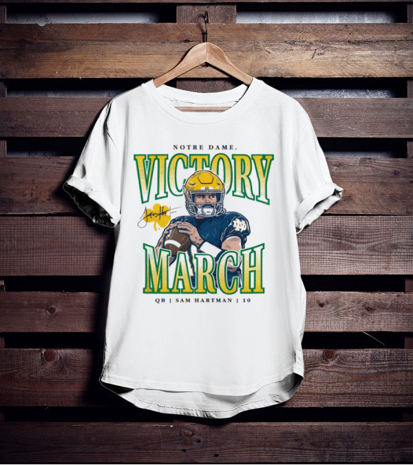 Notre Dame Victory March Sam Hartman QB 10 T-Shirt