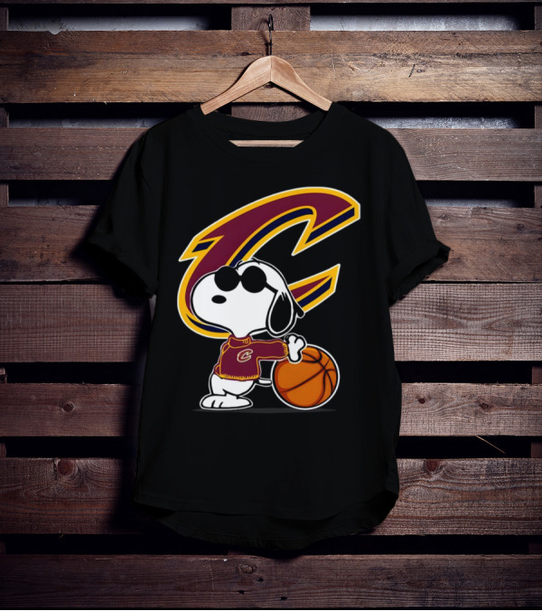 Snoopy Peanuts Cleveland Cavaliers NBA Basketball T-Shirt