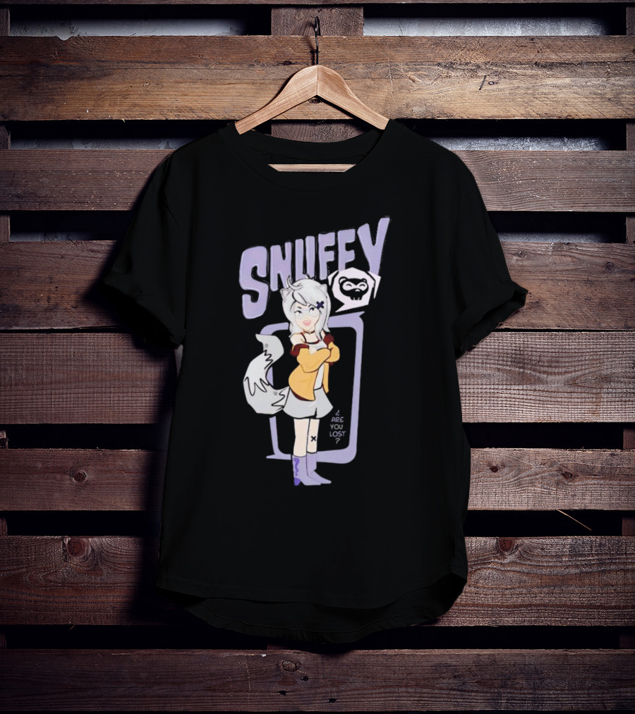 Snuffy Are You Lost Pastel Cartoon Character With White Tail And Purple Accessories T-Shirt