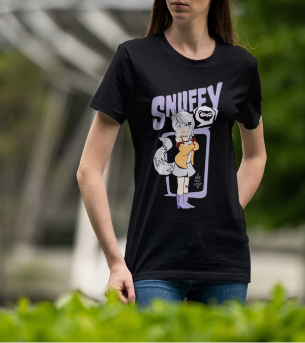Snuffy Are You Lost Pastel Cartoon Character With White Tail And Purple Accessories T-Shirt