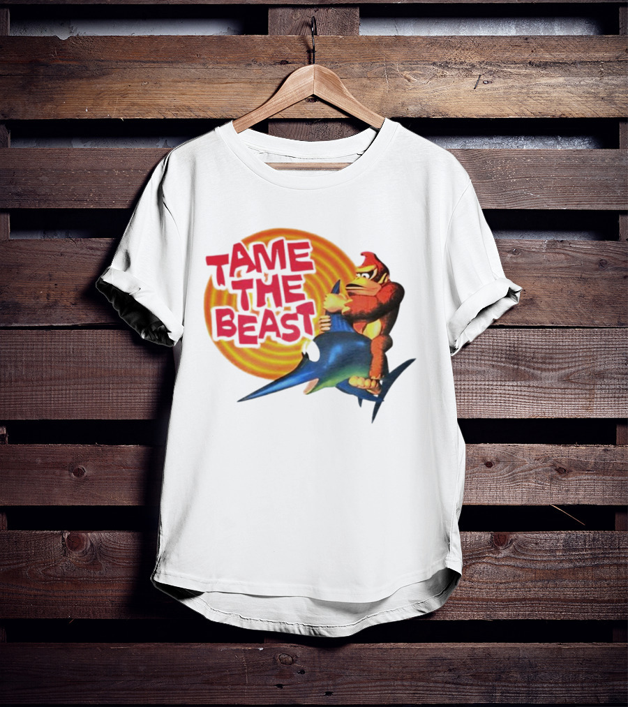 Tame The Beast Donkey Kong Riding Swordfish T-Shirt