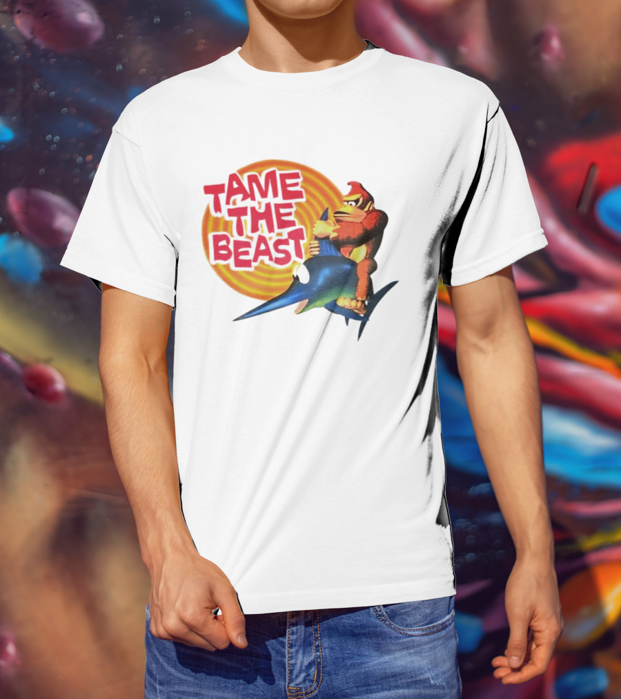 Tame The Beast Donkey Kong Riding Swordfish T-Shirt