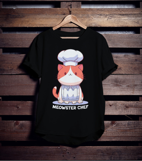 Meowster Chef Adorable Cat Cooking T-Shirt